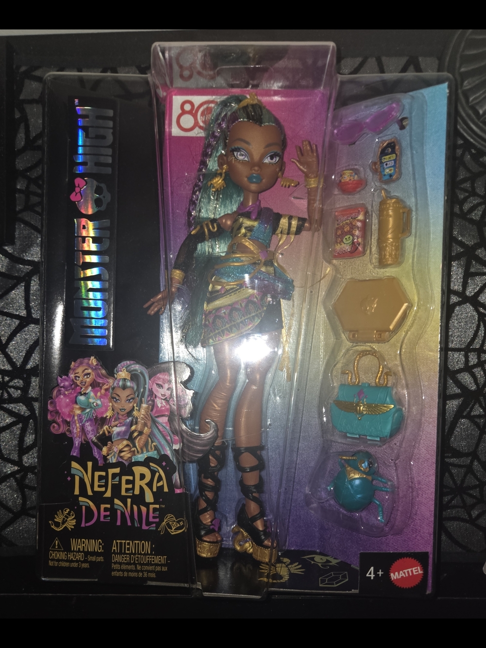 Mattel Monster High Nefera De Nile Doll - Teal, Gold, Black